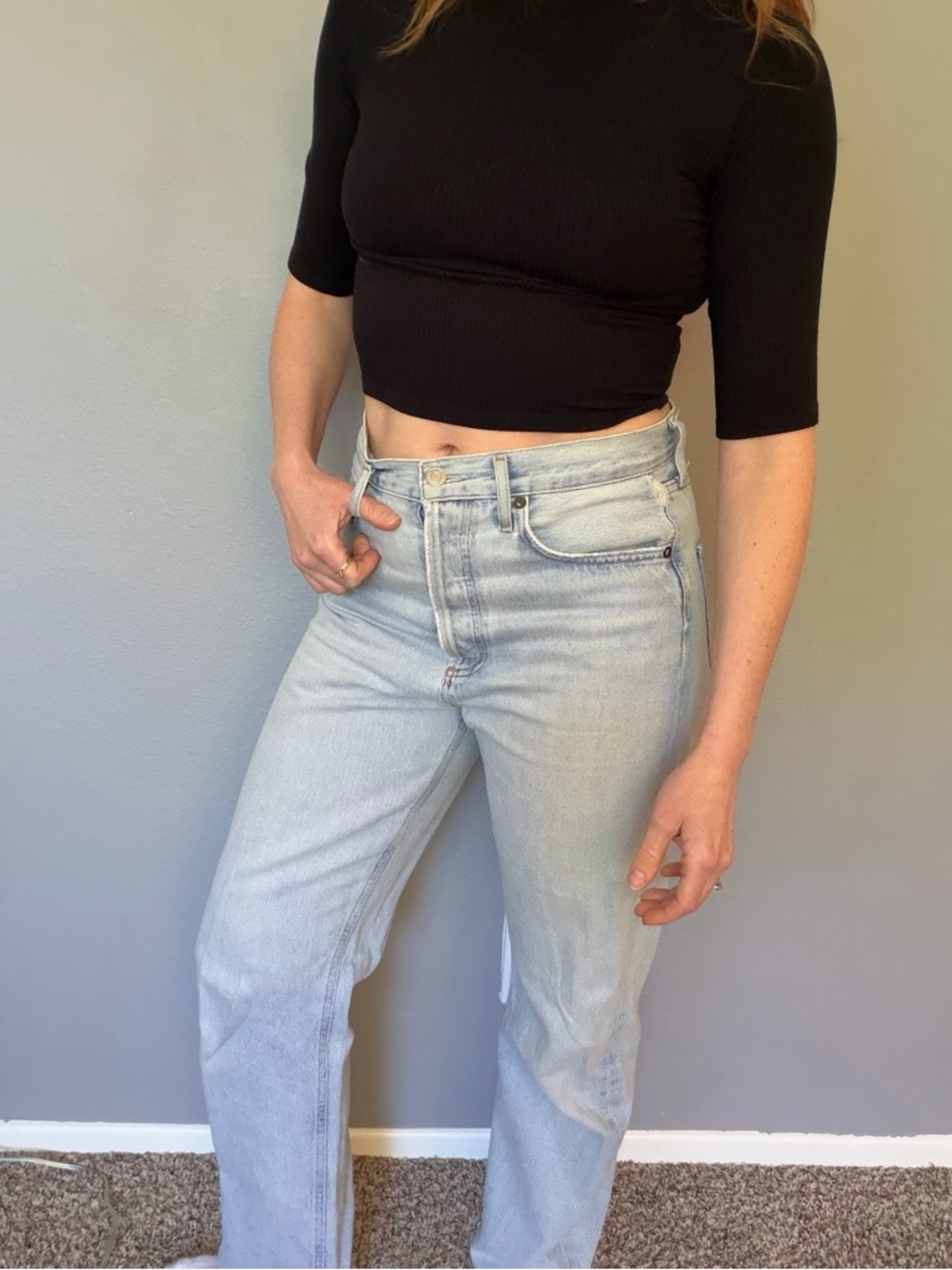 Agolde light wash jeans